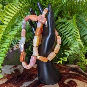 Natural Stone Pinkish Chunky Necklace